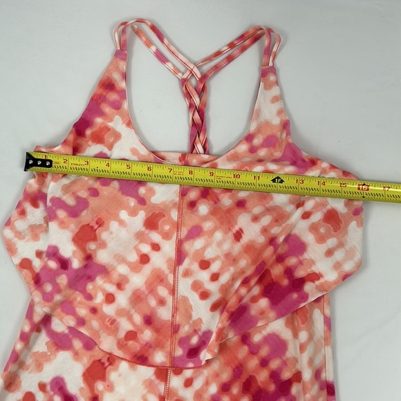 Patagonia Folly Beach Maxi Dress pink & peach tie dye print shelf bra Medium - Picture 8 of 10